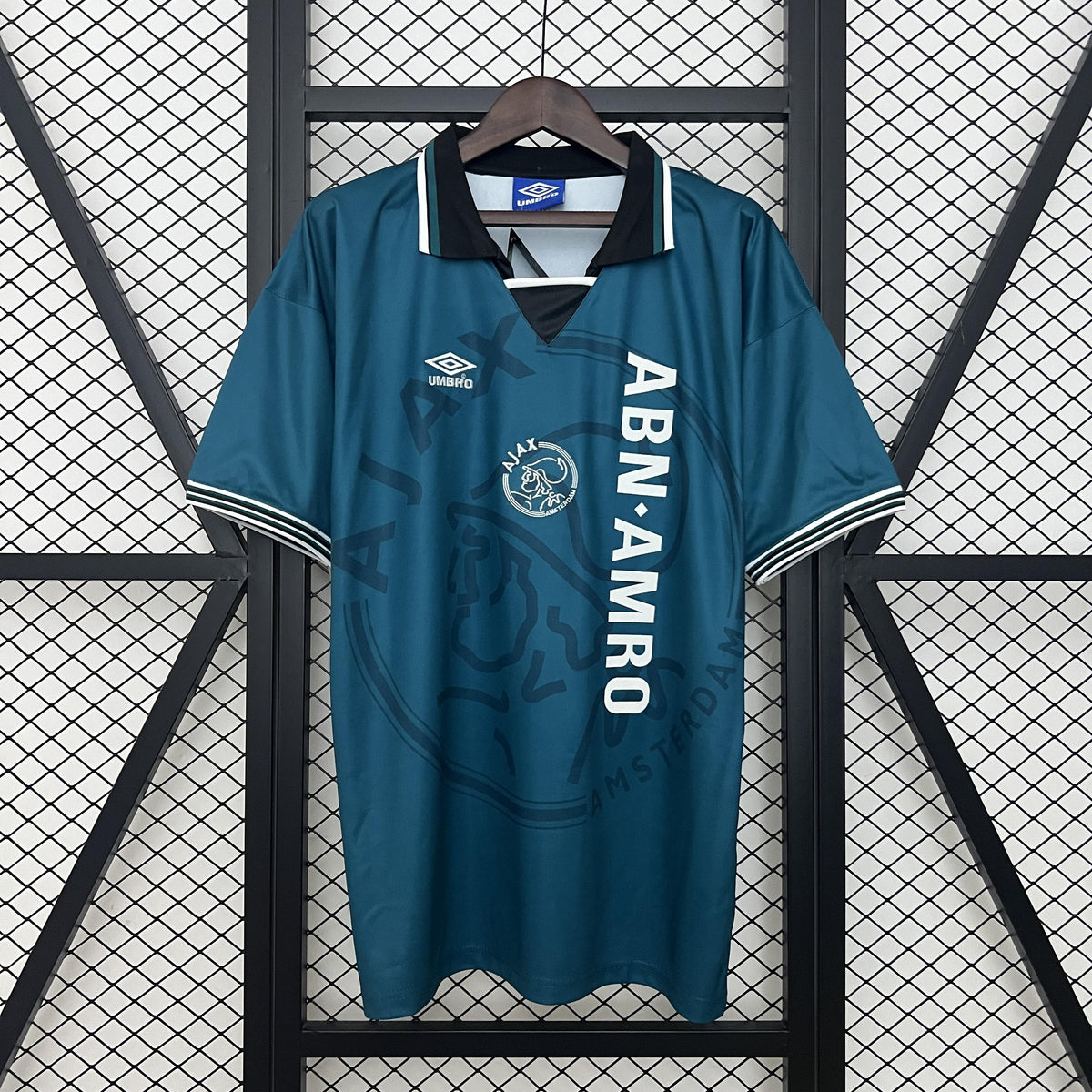 Camisa Ajax Retrô Away 95/96 Torcedor Masculina - Azul