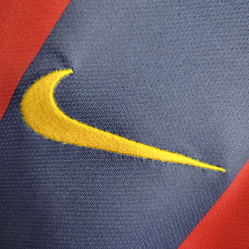 camisa-camiseta-barcelona-nike-qatar-airways-versao-versao-torcedor-masculina-14-15-home-casa-i-principal-1-vermelho-vermelha-azul-amarela-amarelo-retro-retro-neymar-jr-lionel-messi-t