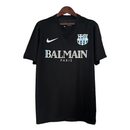 camisa-camiseta-barcelona-nike-versao-versao-torcedor-masculina-24-25-edicao-edicao-especial-balmain-paris-preta-branca-preto-branco-refletiva-detalhes-refletivos_1