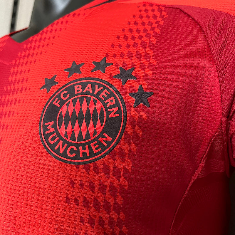 camisa-camiseta-bayern-munchen-adidas-T-versao-versao-jogador-masculina-24-25-home-casa-i-principal-1-vermelha-vermelho-preta-preto_2