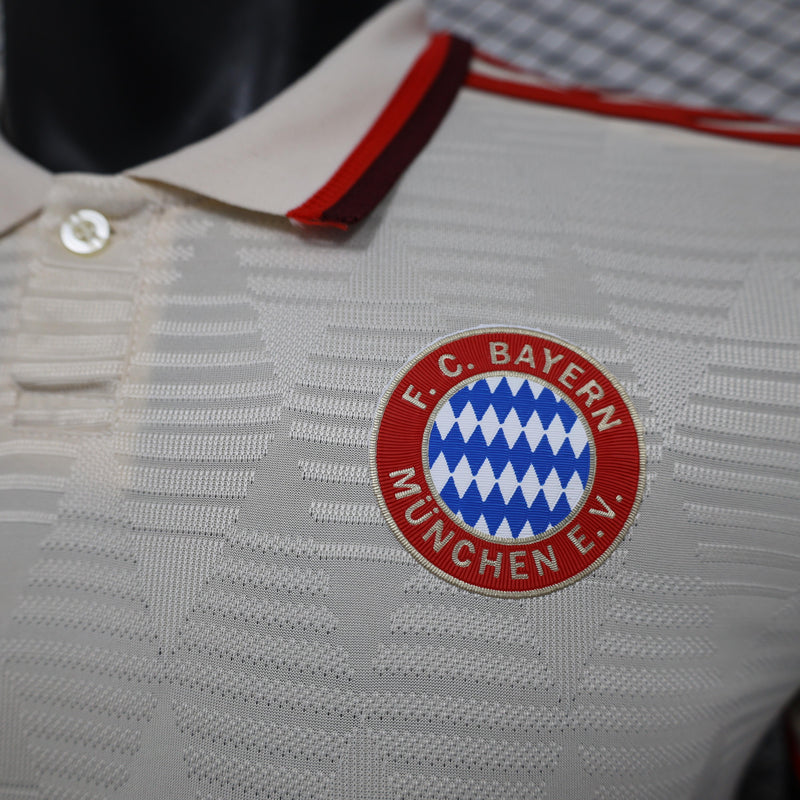 camisa-camiseta-bayern-munchen-adidas-T-versao-versao-jogador-masculina-24-25-third-away-fora-iii-terceira-3-bege-vermelha-vermelho_4