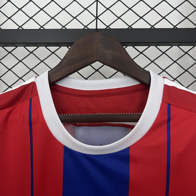 Camisa Bayern de Munique Retrô Home 14/15 Torcedor Masculina - Vermelha e Azul