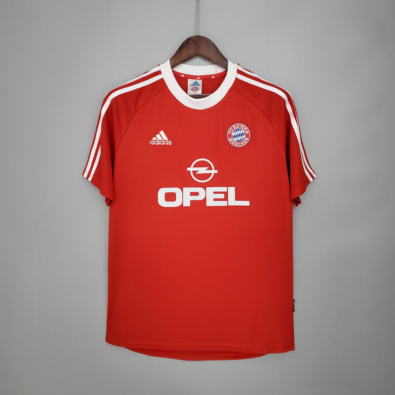 Camisa Bayern de Munique Retrô Home 00/01 Torcedor Masculina - Vermelha