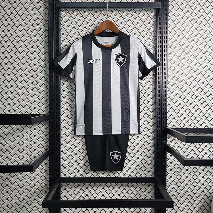 camisa-camiseta-botafogo-reebok-versao-versao-torcedor-conjunto-infantil-shorts-23-24-home-casa-i-principal-1-preta-branca-preto-branco_1
