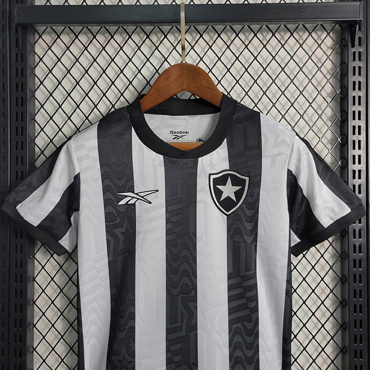 camisa-camiseta-botafogo-reebok-versao-versao-torcedor-conjunto-infantil-shorts-23-24-home-casa-i-principal-1-preta-branca-preto-branco_8