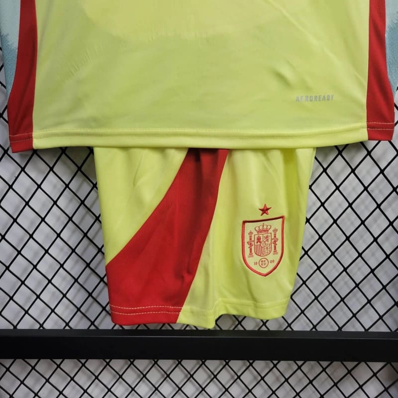 camisa-camiseta-espanha-espanhola-selecao-selecao-adidas-versao-versao-torcedor-conjunto-infantil-shorts-24-25-away-fora-ii-secundaria-2-verde-amarela-amarelo-vermelho-vermelha_7