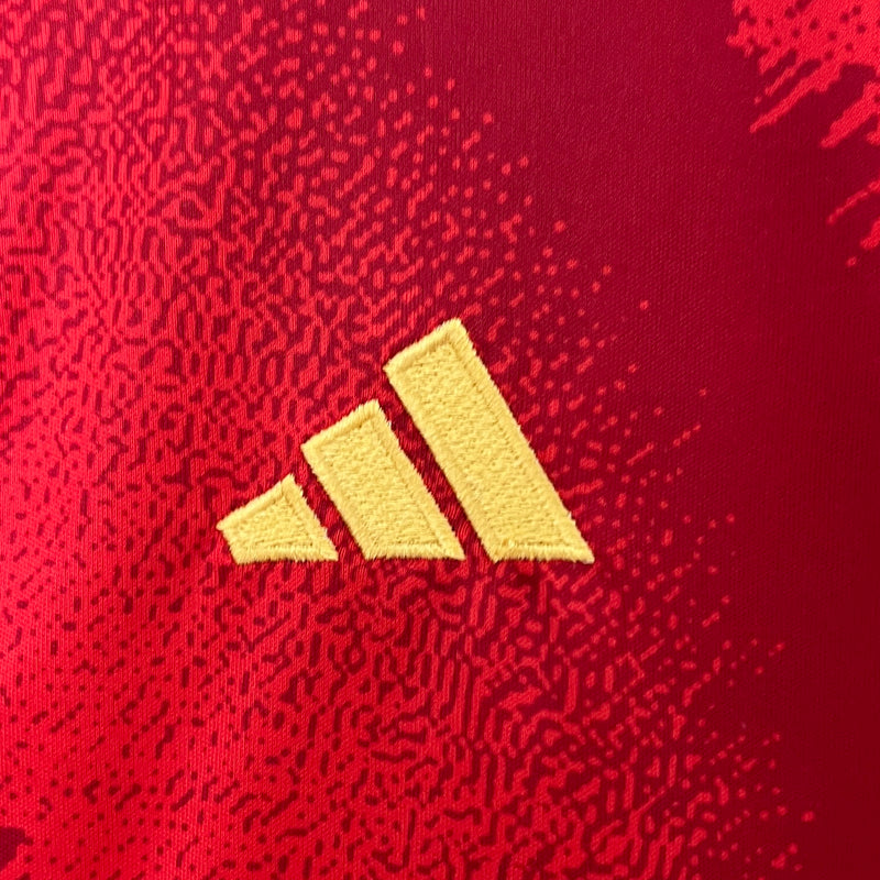 camisa-camiseta-espanha-espanhola-selecao-selecao-adidas-versao-versao-torcedor-conjunto-infantil-shorts-24-25-home-casa-i-principal-1-laranja-amarela-amarelo-vermelha-vermelho_2