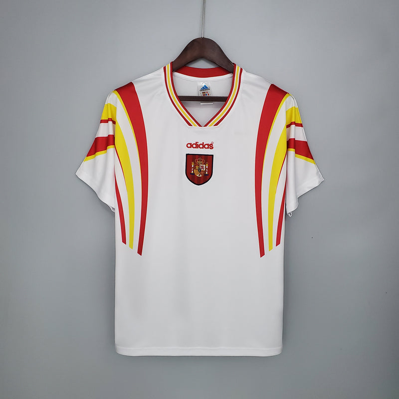 camisa-camiseta-espanha-espanhola-selecao-selecao-adidas-versao-versao-torcedor-masculina-1996-away-fora-ii-secundaria-2-verde-amarela-amarelo-vermelho-vermelha-branca-branco_1