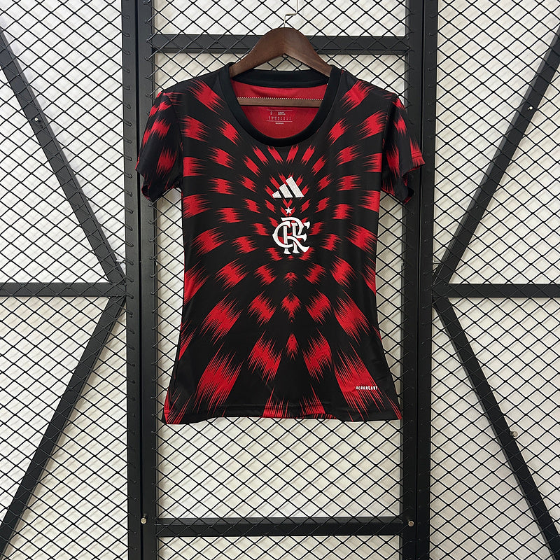 camisa-camiseta-flamengo-adidas-versao-torcedor-feminina-25-26-treino-pre-jogo-vermelho-vermelha-branca-branco-preta-preto_1
