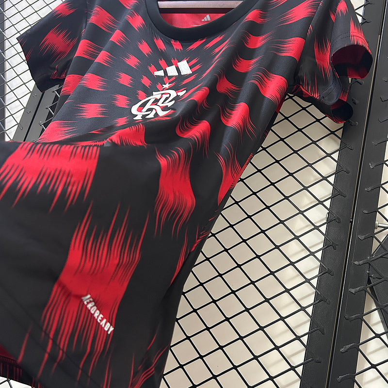 camisa-camiseta-flamengo-adidas-versao-torcedor-feminina-25-26-treino-pre-jogo-vermelho-vermelha-branca-branco-preta-preto_4