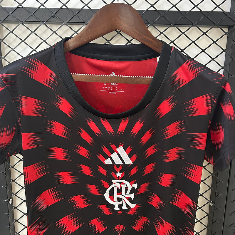 camisa-camiseta-flamengo-adidas-versao-torcedor-feminina-25-26-treino-pre-jogo-vermelho-vermelha-branca-branco-preta-preto_7