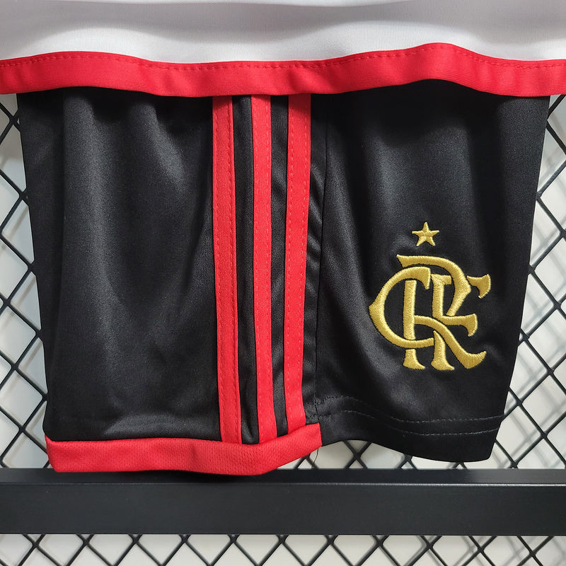 camisa-camiseta-flamengo-adidas-versao-versao-torcedor-conjunto-infantil-shorts-23-24-away-fora-ii-secundaria-2-pedro-arrascaeta-de-vermelho-vermelha-preto-preta-branco-branca_7