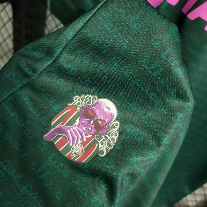 Camisa Fluminense Third 23/24 Torcedor Masculina - Verde e Rosa