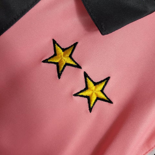 camisa-camiseta-juventus-kappa-sony-minidisc-versao-torcedor-masculina-97-98-away-fora-ii-secundaria-2-rosa-preta-preto-branco-branca-retro_2