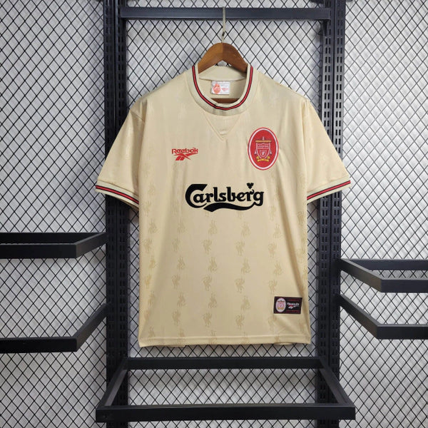 Camisa Liverpool Retrô Away 96/97 Torcedor Masculina - Bege