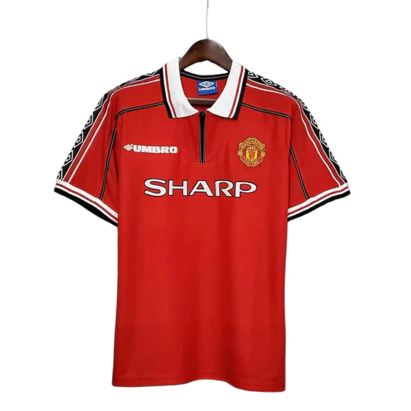  Manchester United シャツ M 赤 Camisa Manchester United Retrô Home 98/99 Torcedor Masculina - Vermelh