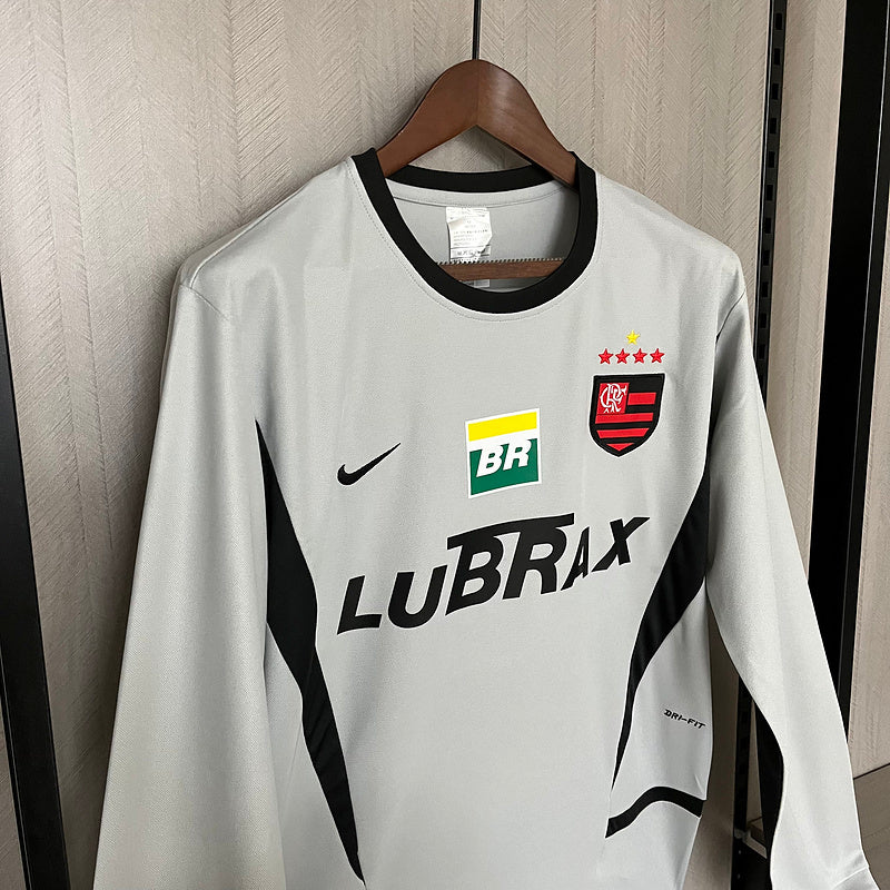 camisa-camiseta-manga-longa-flamengo-nike-lubrax-versao-torcedor-masculina-02-03-goleiro-cinza-preta-preto-retro_4