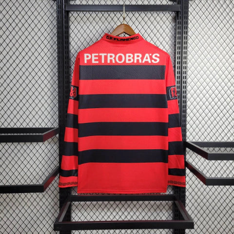 camisa-camiseta-manga-longa-flamengo-umbro-lubrax-versao-torcedor-masculina-94-95-home-casa-i-principal-1-vermelha-vermelho-preta-preto-romario-retro_2