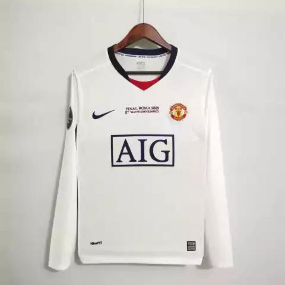 Nike Manchester United 長袖シャツ ホワイト Camisa Manga Longa Manchester United Retrô Away 08/09 Torcedor Masculi
