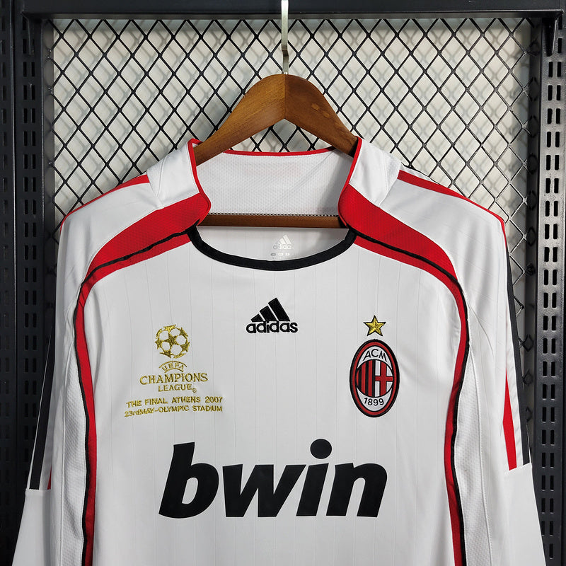 camisa-camiseta-manga-longa-milan-adidas-bwin-retro-retro-versao-versao-torcedor-masculina-06-07-away-fora-ii-secundaria-2-kaka-kaka-22-vermelha-preta-branca-vermelho-preto-branco_2