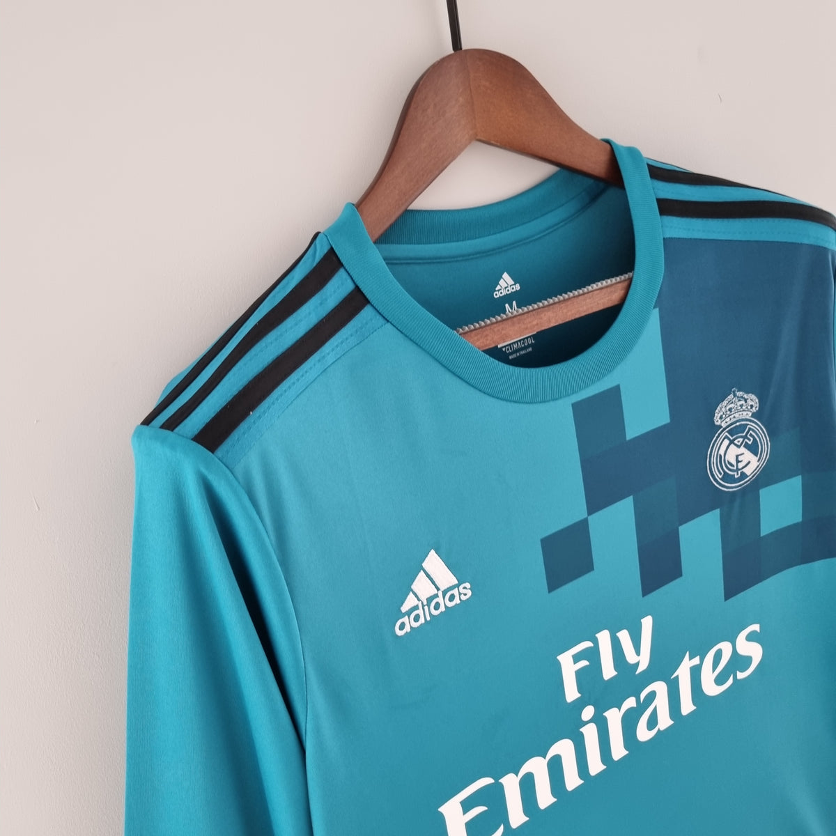 Camisa Manga Longa Real Madrid Retrô Third 17/18 Torcedor Masculina -