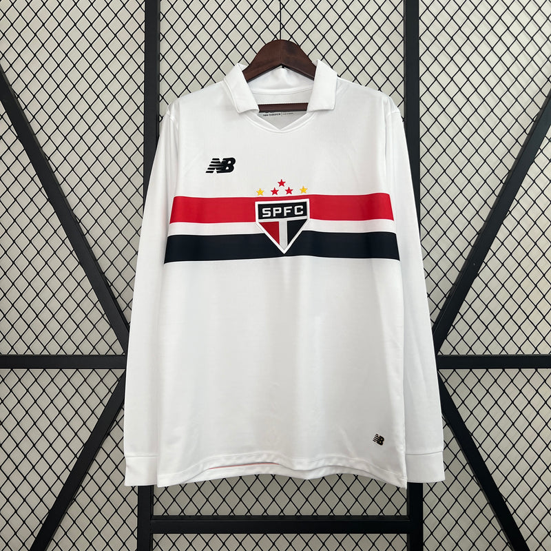 camisa-camiseta-manga-longa-sao-paulo-spfc-new-balance-nb-versao-torcedor-masculina-24-25-home-casa-i-principal-1-james-rodrigues-vermelha-preta-branca-vermelho-preto-branco_1