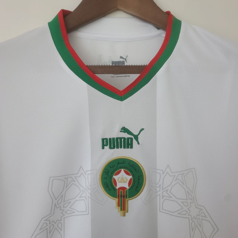 camisa-camiseta-marrocos-selecao-selecao-marroquina-puma-versao-versao-torcedor-masculina-22-23-away-fora-ii-secundaria-2-hakimi-ziyech-bounou-branca-branco_5