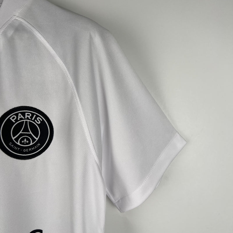 camisa-camiseta-paris-saint-germain-psg-jordan-fly-emirates-versao-versao-torcedor-masculina-18-19-away-fora-ii-secundaria-2-neymar-jr-branca-branco-preta-preto-retro-retro_1_7