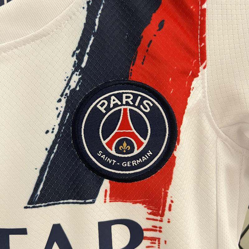 camisa-camiseta-paris-saint-germain-psg-nike-qatar-airways-versao-versao-torcedor-conjunto-infantil-kids-24-25-away-fora-ii-secundaria-2-vermelha-vermelho-azul-branca-branc_3