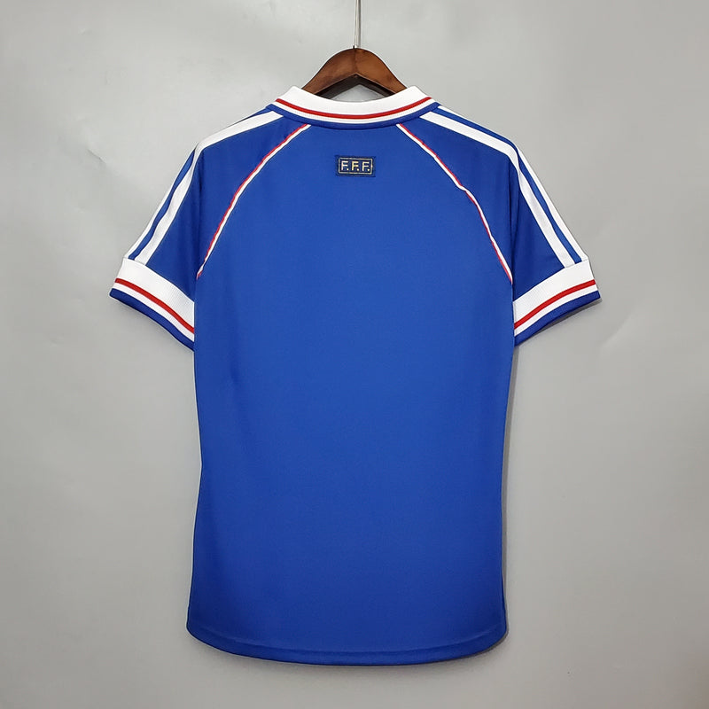 camisa-camiseta-selecao-selecao-francesa-franca-franca-adidas-versao-versao-torcedor-masculina-1998-home-casa-i-principal-1-azul-branca-branco-vermelha-vermelho-zidane-zinedine-retro