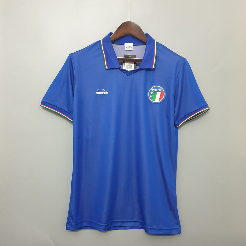 camisa-camiseta-selecao-selecao-italiana-italia-italia-diadora-versao-versao-torcedor-masculina-1990-home-casa-i-principal-1-azul-verde-vermelha-vermelho-branca-branco-preto-preta-ret
