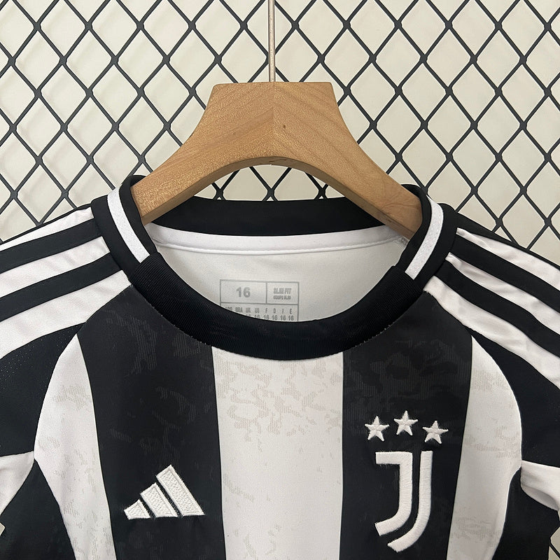 camisa-camiseta-shorts-juventus-adidas-versao-torcedor-conjunto-infantil-kids-24-25-home-casa-i-principal-1-preta-preto-branca-branco_5