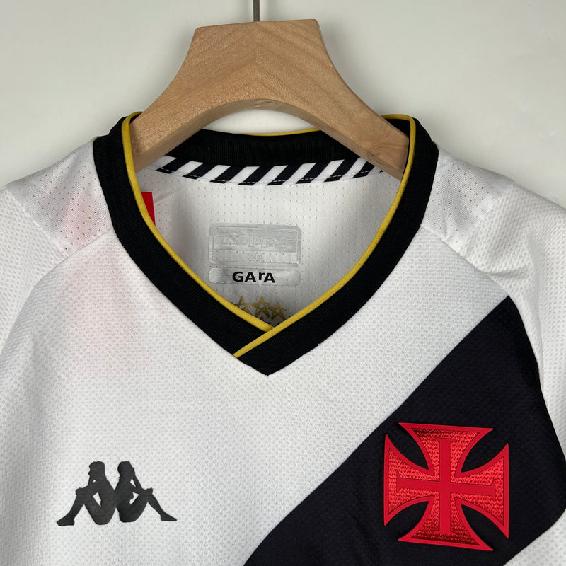 camisa-camiseta-vasco-da-gama-kappa-versao-versao-torcedor-conjunto-infantil-kit-kid-kids-23-24-away-fora-2-ii-secundaria-preta-preto-branca-branco-payet_2