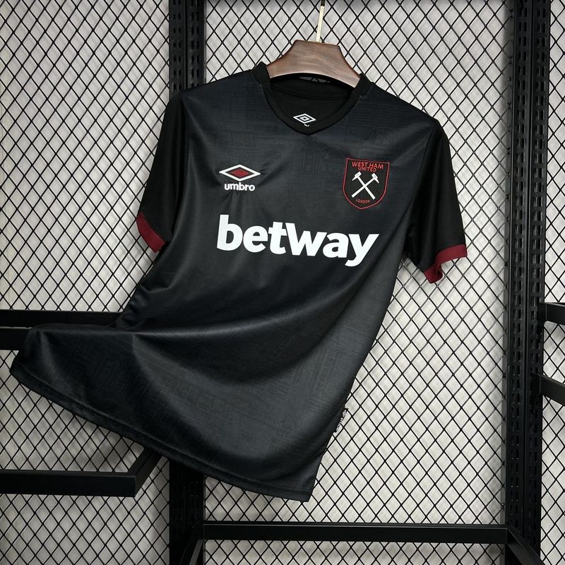 camisa-camiseta-west-ham-united-umbro-betway-versao-torcedor-masculina-24-25-third-away-fora-iii-terceira-3-vinho-azul-branca-branco-preta-preto_2